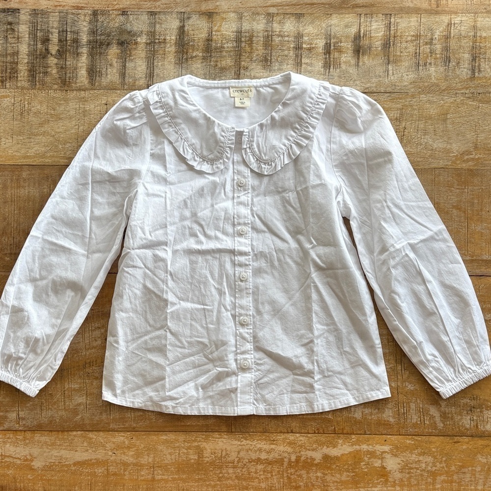 NWOT Crewcuts Girls Collared Shirt size 6-7 years